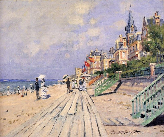 The Boardwalk At Trouville by Claude Oscar Monet