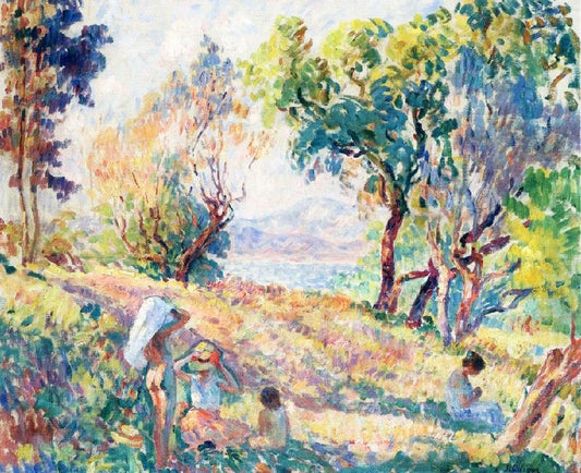 Girls In A Landscape Near St. Tropez by Henri Lebasque