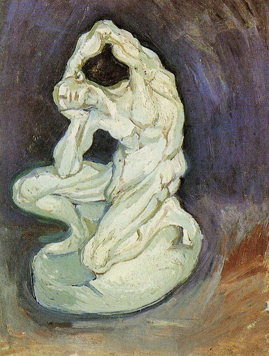 Plaster Statuette Of A Kneeling Man by Vincent van Gogh