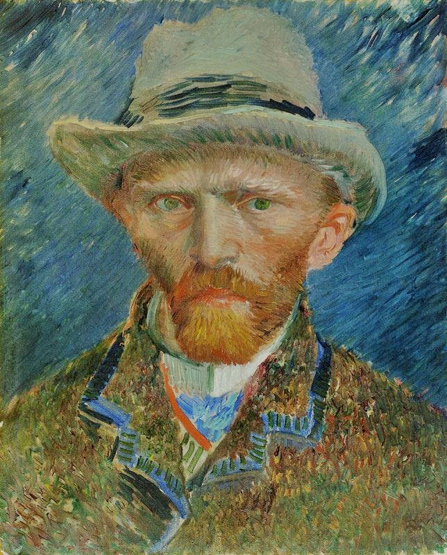 Self Portrait With A Grey Felt Hat by Vincent van Gogh