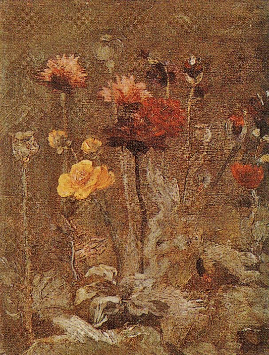 Scabiosa And Ranunculus by Vincent van Gogh