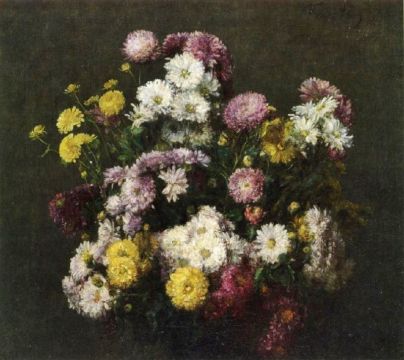 Flowers, Chrysanthemums by Henri Fantin-Latour