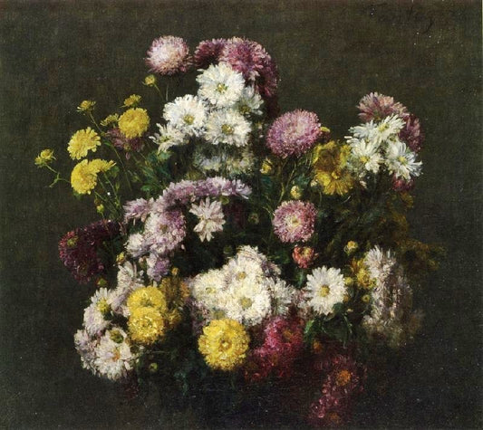 Flowers, Chrysanthemums by Henri Fantin-Latour