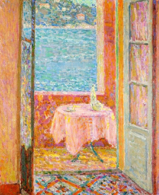 Table By The Sea, Villefranche-Sur-Mer by Henri Le Sidaner