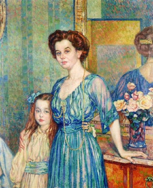 Madame Von Bodenhausen Avec Son Enfant Luli by Theo van Rysselberghe