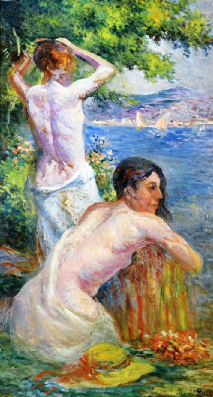 SAINT TROPEZ, TWO WOMAN BY THE GULF