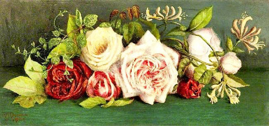 Roses And Honeysuckle by William John Dunkin