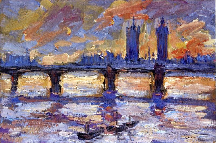 London, The Thames, Evening by Maximilien Luce