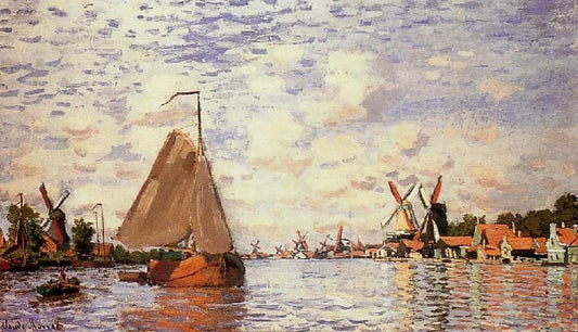 The Zaan At Zaandam by Claude Oscar Monet