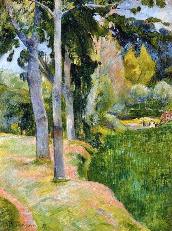 The Large Trees by Paul Gauguin