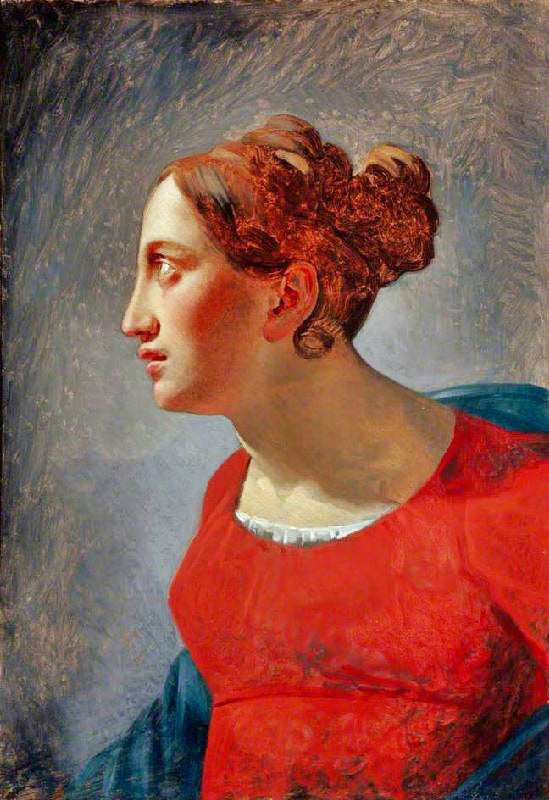 Study Of Mlle Luisa At The Home Of Portaels by François Joseph Navez