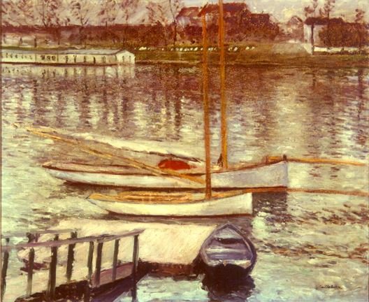 Voiliers Au Moulliage Sur La Seine À Argenteuil by Gustave Caillebotte