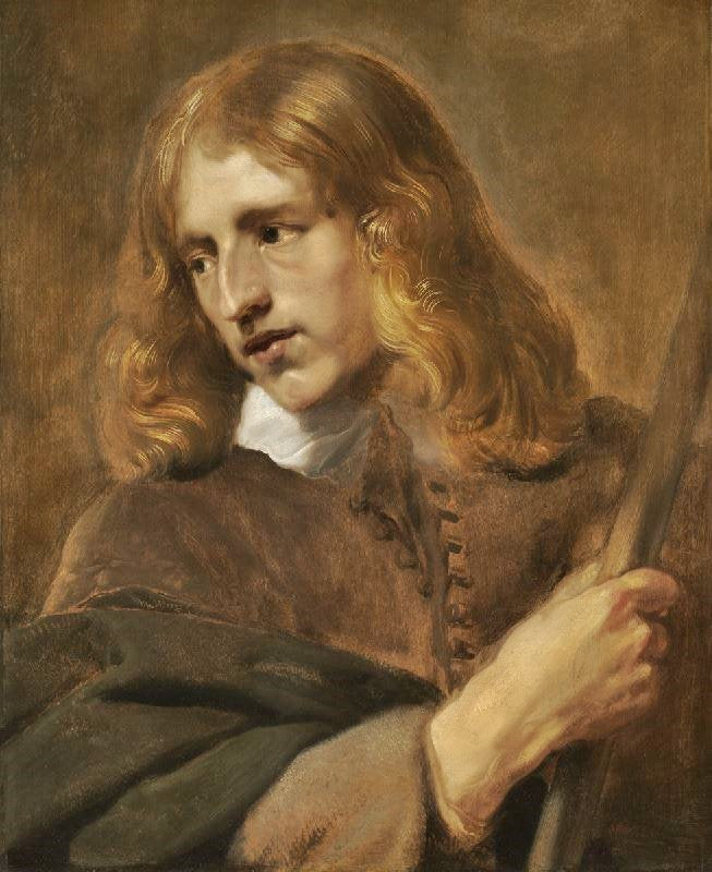 A Young Man Holding A Staff by Pieter Claesz. Soutman