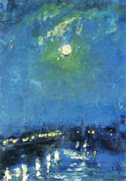 THE RIVER THAMES, LONDON, MOONLIGHT
