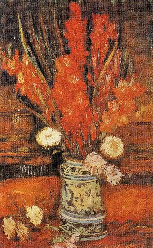Vase With Gladioli by Vincent van Gogh