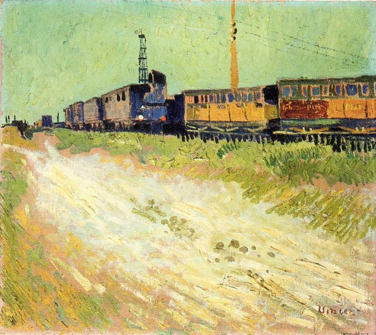 Railway Carriages by Vincent van Gogh