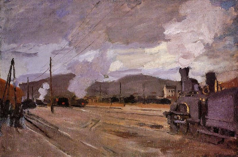 The Railroad Station At Argenteuil by Claude Oscar Monet