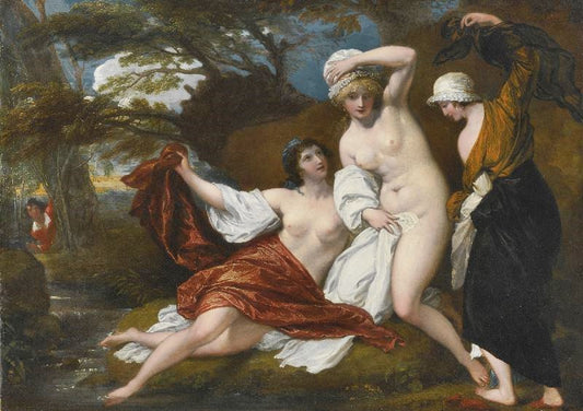 Musidora And Her Two Companions, Sacharissa And Amoret by Benjamin West
