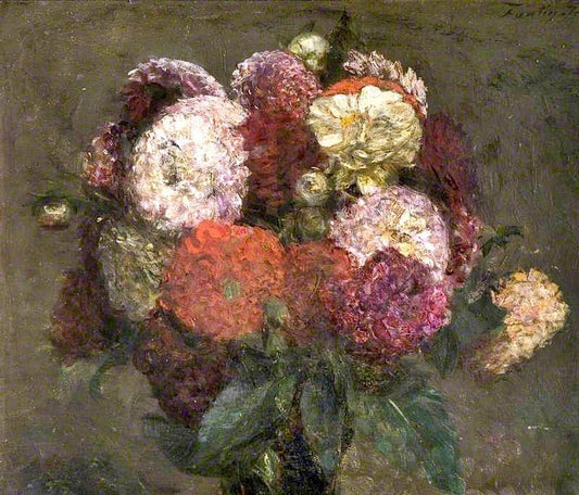 Bouquet Of Dahlias by Henri Fantin-Latour