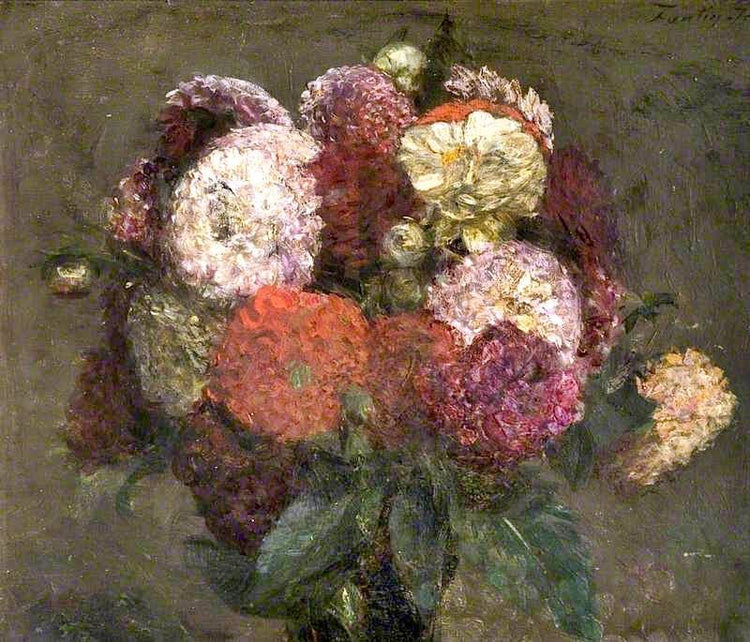 Bouquet Of Dahlias by Henri Fantin-Latour