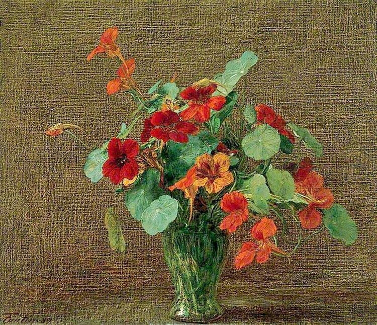 Capucines, Nasturtiums by Henri Fantin-Latour