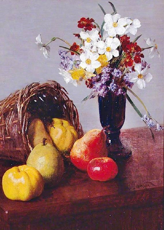 Fruit And Flowers by Henri Fantin-Latour