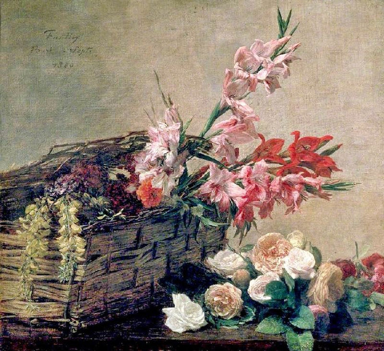 Gladioli And Roses by Henri Fantin-Latour
