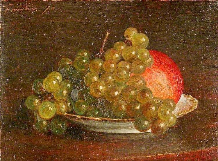 Grapes And An Apple by Henri Fantin-Latour