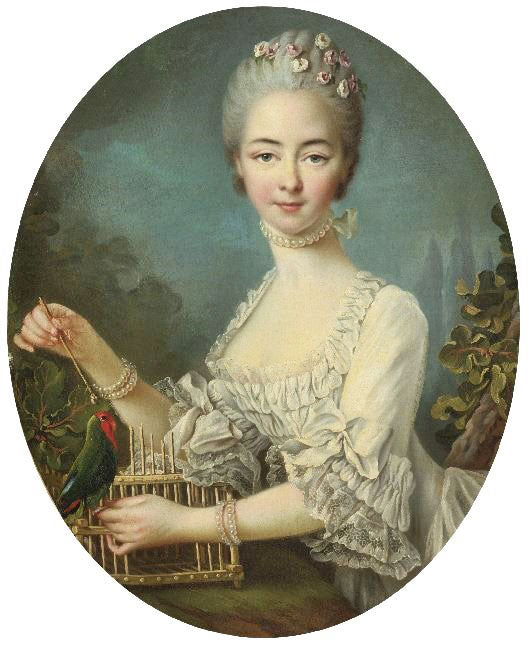 Portrait Of Mademoiselle De Forges by François-Hubert Drouais