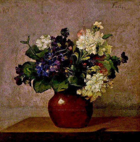 Violets And Gillyflowers by Henri Fantin-Latour
