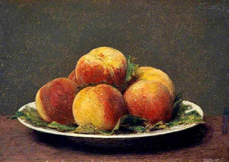 PEACHES ON A DISH