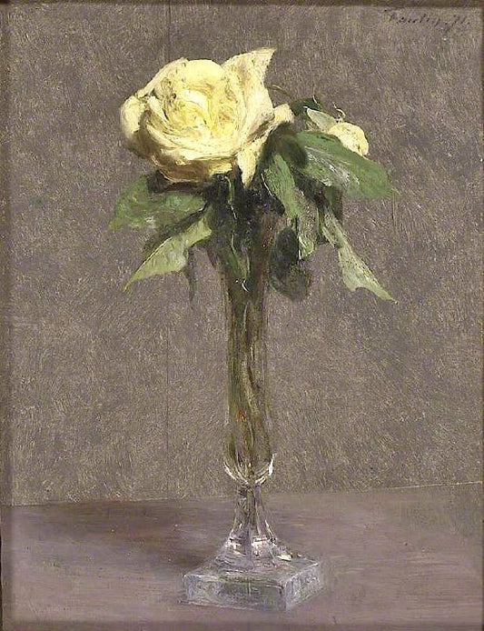 Still Life: A Yellow Rose by Henri Fantin-Latour