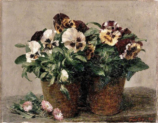 Still Life: Pansies And Daisies by Henri Fantin-Latour