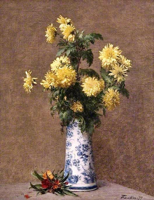Yellow Chrysanthemums by Henri Fantin-Latour