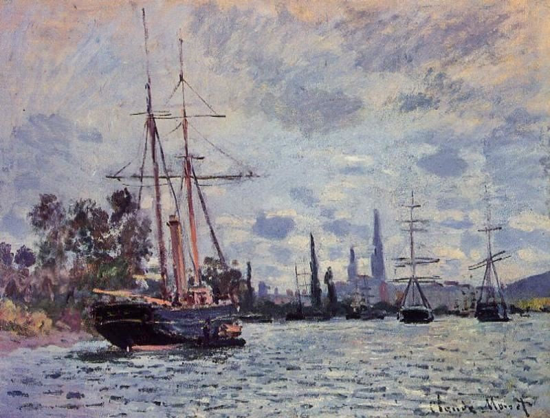 The Seine At Rouen, 1873 by Claude Oscar Monet
