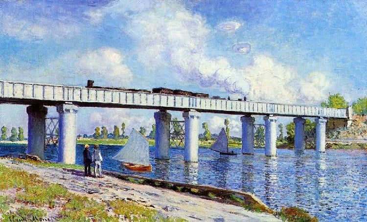 The Railroad Bridge At Argenteuil by Claude Oscar Monet