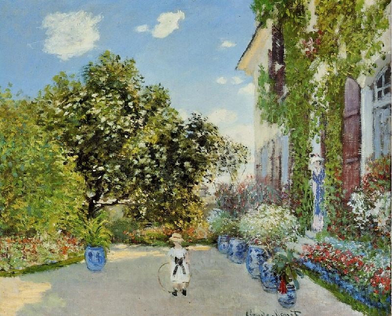 The Artist’S House At Argenteuil by Claude Oscar Monet