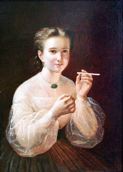 Girl With A Cigarette by Pyotr Zabolotsk