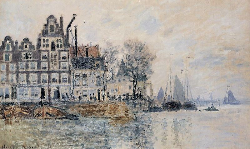 View Of Amsterdam by Claude Oscar Monet