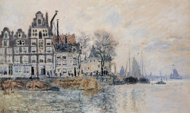 View Of Amsterdam by Claude Oscar Monet