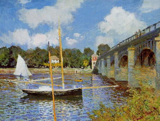 The Road Bridge At Argenteuil by Claude Oscar Monet