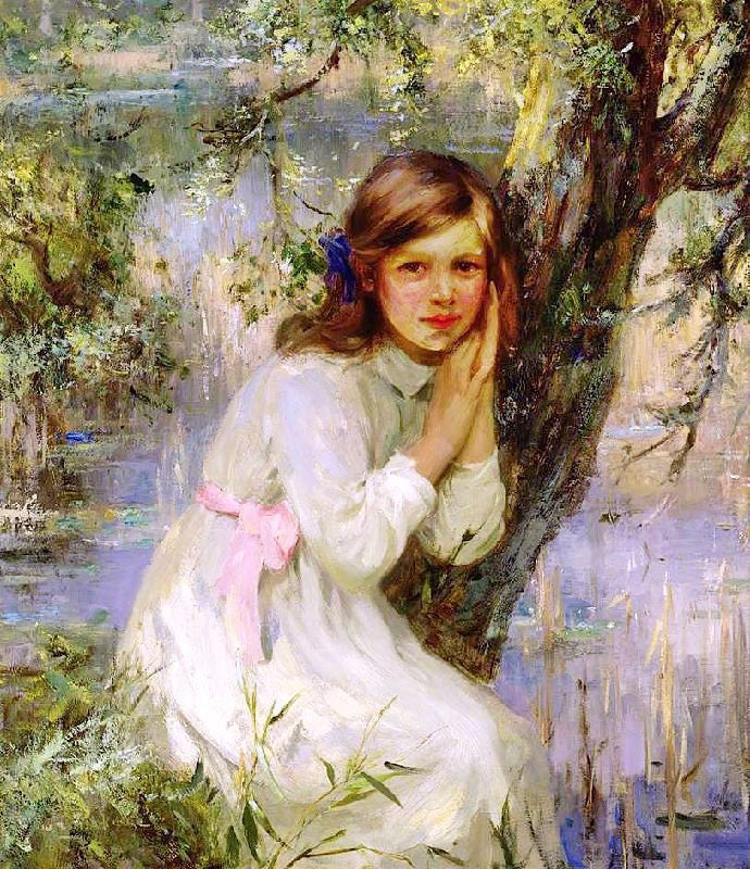 ECHO, GIRL RESTING BY A TREE