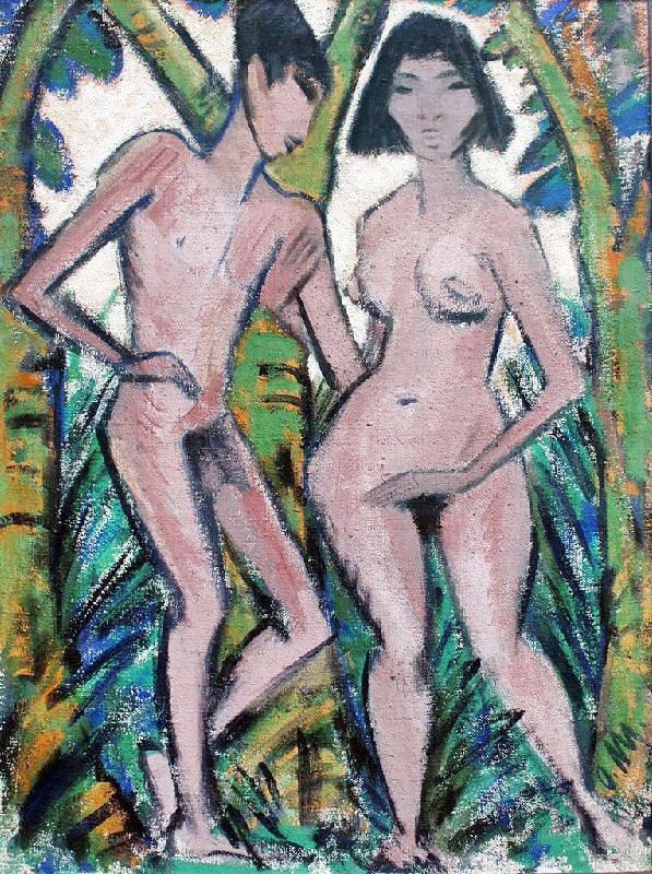 Adam And Eve by Otto Müeller