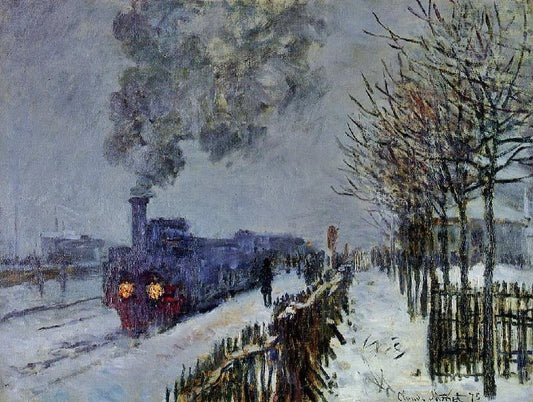 Train In The Snow, The Locomotive by Claude Oscar Monet