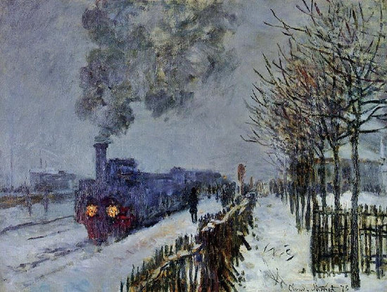 Train In The Snow, The Locomotive by Claude Oscar Monet