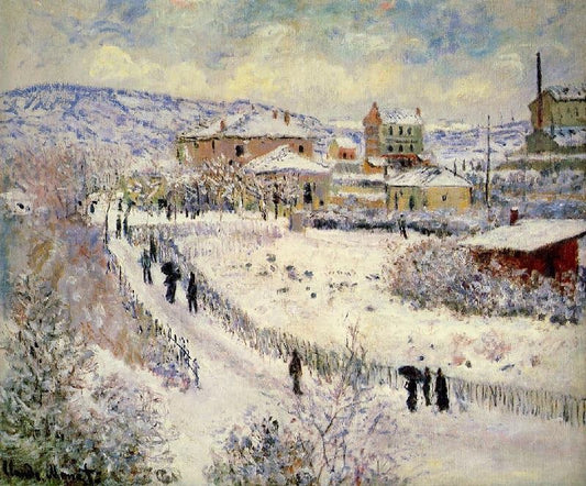View Of Argenteuil In The Snow by Claude Oscar Monet