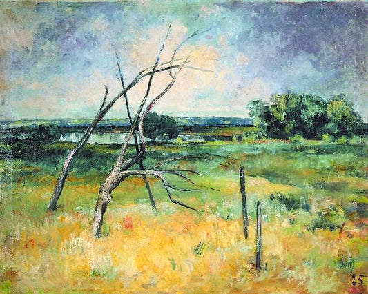 Landscape With A Dry Tree by Alexander Shevchenko