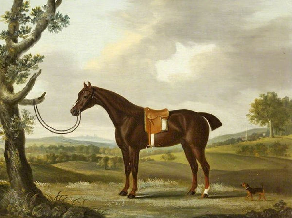 A Hunter With A Dog By A Tree by Francis Sartorius