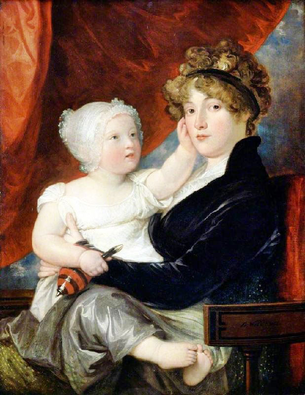 Mrs Benjamin West Ii With Her Son, Benjamin West Iii by Benjamin West