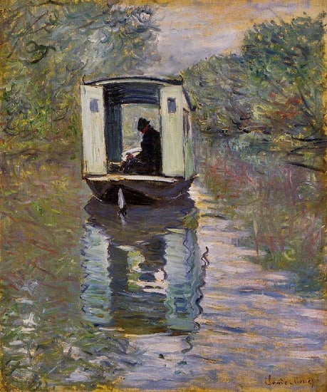 The Studio Boat by Claude Oscar Monet